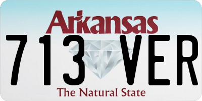 AR license plate 713VER