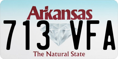 AR license plate 713VFA