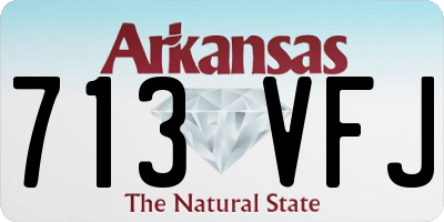 AR license plate 713VFJ