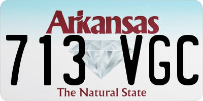 AR license plate 713VGC
