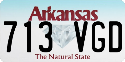 AR license plate 713VGD