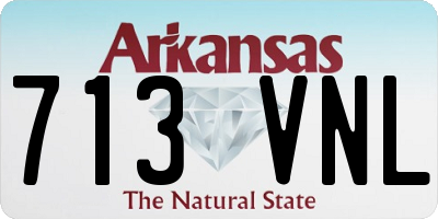 AR license plate 713VNL