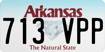 AR license plate 713VPP
