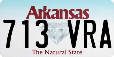 AR license plate 713VRA