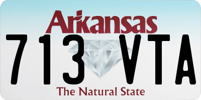 AR license plate 713VTA