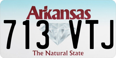 AR license plate 713VTJ