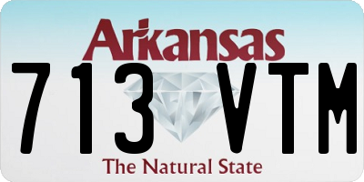 AR license plate 713VTM