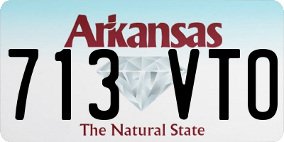 AR license plate 713VTO