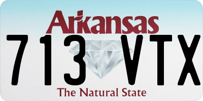 AR license plate 713VTX