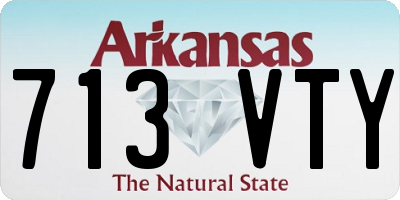 AR license plate 713VTY