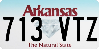 AR license plate 713VTZ