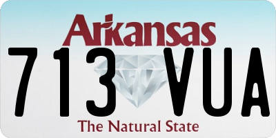 AR license plate 713VUA