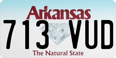 AR license plate 713VUD