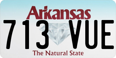AR license plate 713VUE