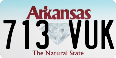AR license plate 713VUK