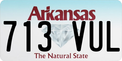 AR license plate 713VUL