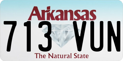 AR license plate 713VUN