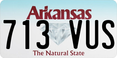 AR license plate 713VUS