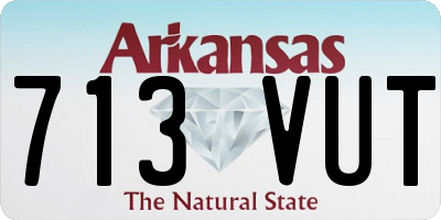 AR license plate 713VUT