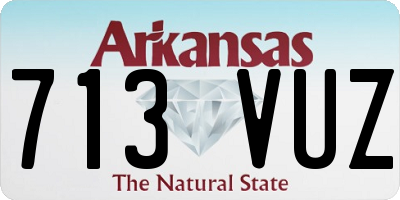 AR license plate 713VUZ