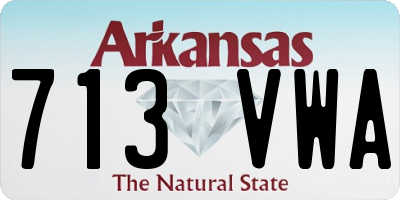AR license plate 713VWA