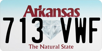 AR license plate 713VWF
