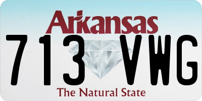 AR license plate 713VWG