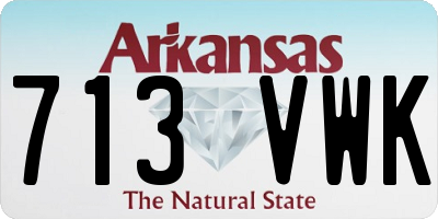 AR license plate 713VWK