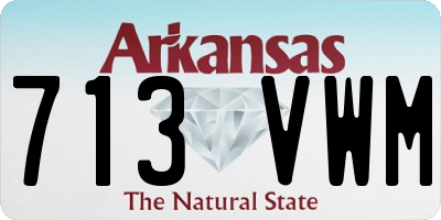 AR license plate 713VWM