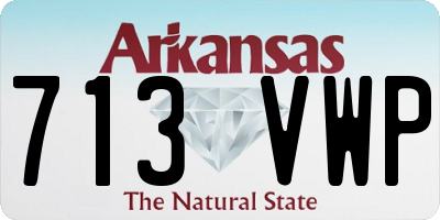 AR license plate 713VWP