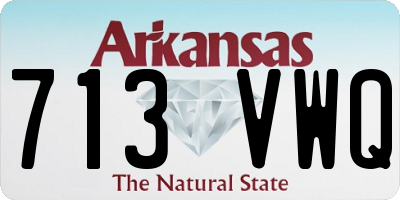 AR license plate 713VWQ