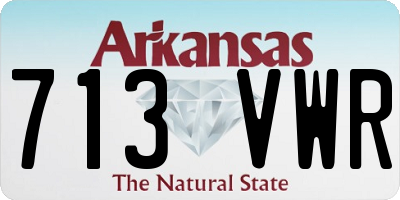 AR license plate 713VWR