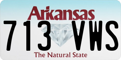 AR license plate 713VWS