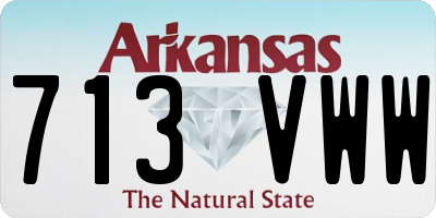 AR license plate 713VWW