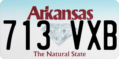 AR license plate 713VXB