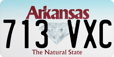 AR license plate 713VXC