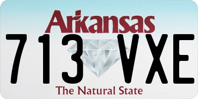 AR license plate 713VXE