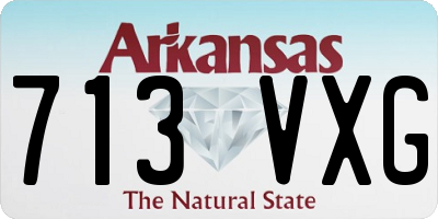 AR license plate 713VXG