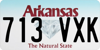 AR license plate 713VXK