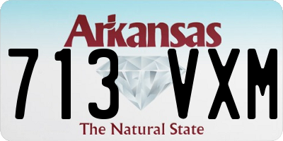 AR license plate 713VXM