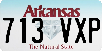 AR license plate 713VXP