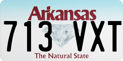 AR license plate 713VXT