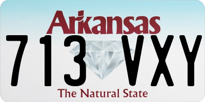 AR license plate 713VXY