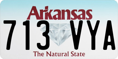AR license plate 713VYA