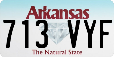 AR license plate 713VYF
