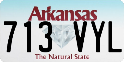 AR license plate 713VYL