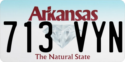 AR license plate 713VYN