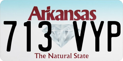 AR license plate 713VYP