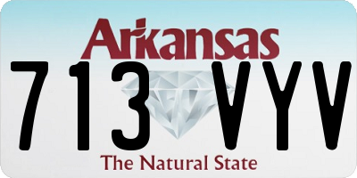 AR license plate 713VYV