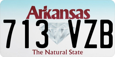 AR license plate 713VZB